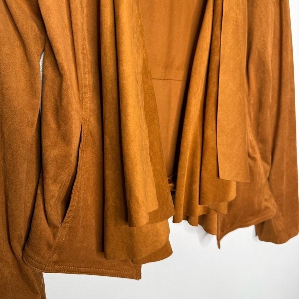 Hutch Anthropologie Open Front Faux Suede Jacket Size Large - Picture 6 of 8
